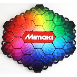 Impresion avec Mimaki 3DUJ-2207 présentant l'échelle colorimétrique