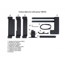 Contenu du colis pour le FLUX Rotary 2.0 pour HEXA