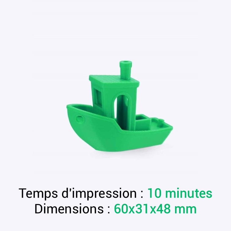 Eprouvette bateau imprimée en 3D avec Creality K2 Plus