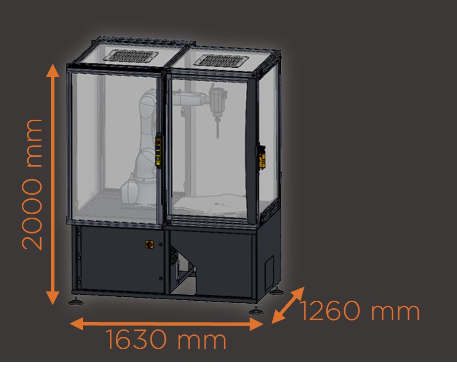 Vue d'un des deux piquages d'aspiration de Vulcain Ortho Compact